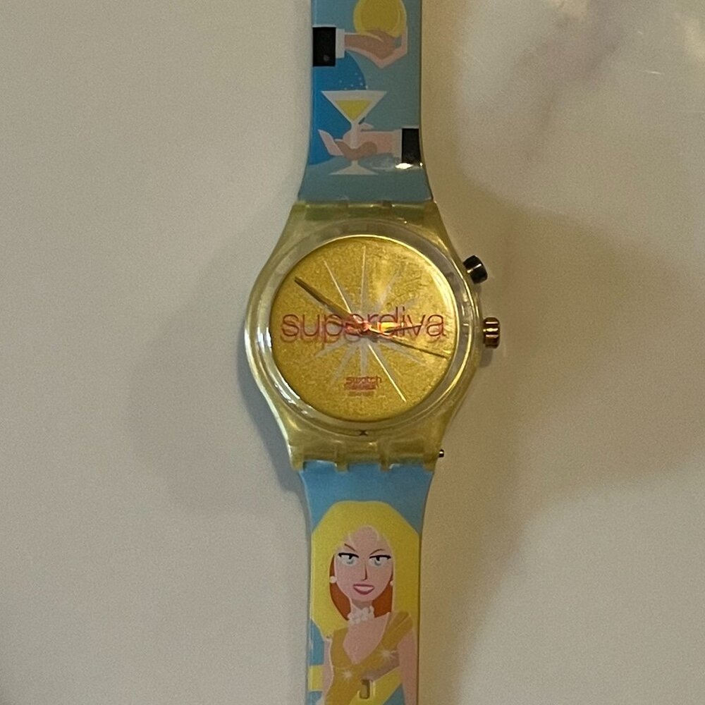 COLLECTIBLE Y2K Swatch Watch SUPERDIVA GT900
